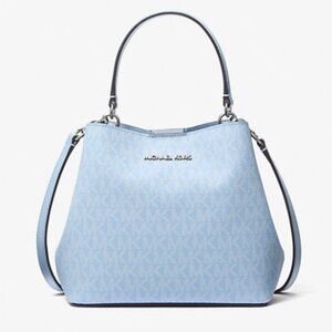 Michael Michael Kors Pratt Small Signature Logo Convertible Shoulder Bag NWT